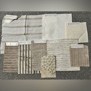 Lot of 9 Osborne & Little Designers Guild Fabric Samples Neutral Beige Natural